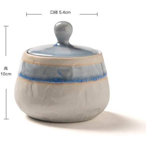 Creative type ceramic storage jars seasoning salt bottle sugar with lid Reserve box in the kitchen-A