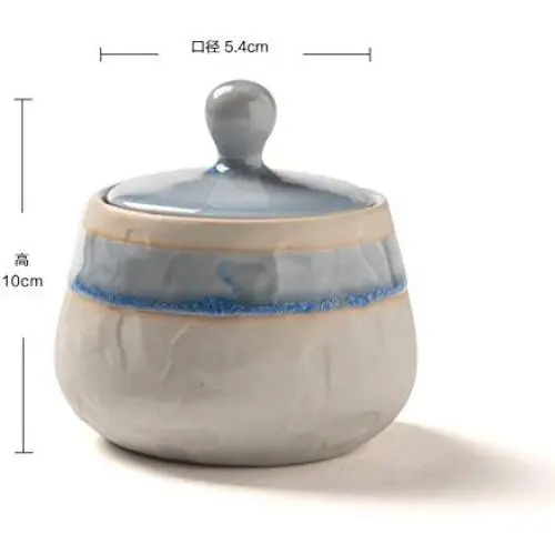 Creative type ceramic storage jars seasoning salt bottle sugar with lid Reserve box in the kitchen-A