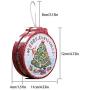 Zhanwang17 Round Candy Jar，Cookie Jar Candy Box Childrens Gift For Christmas Tree Decoration