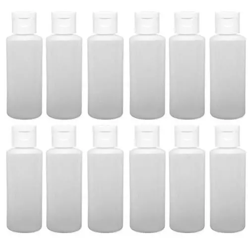 12-2-ounce Travel Bottles with Flip Caps (White Cap) 12-2-ounce Travel Bottles with Flip Caps (White Cap)