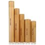 Fdit Portable Handmade Natural Bamboo Tea Jar Seal Storage Holder Container Box Incense Holder with Lid Kitchen Accessories(#4-2.5 x 19cm)