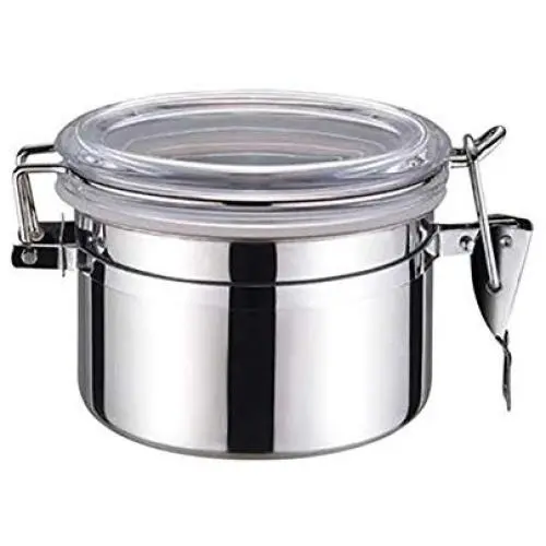 Contenant en Inox Nicemeet, Récipients Étanches pour Snacks, Récipients de Stockage Alimentaire, Boîtes Hermétiques en Acier Inox pour Thé, Tabac, Graines de Café et Récipients/Boîtes en Acier Inox.