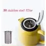Keramik Teekanne/Kaffeekocher 800 ml, großer Fassungsvermögen, Edelstahl-Filter, Wasserbehälter, für chinesische Teekultur, Jasmintee, Schwarztee, Milch, Wohnzimmer, Teeliebhaber