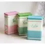 Yuziyu Kitchen Square Tea Coffee Canisters Storage Mini Containers Jars Pots -Blue Yuziyu Kitchen Square Tea Coffee Canisters Storage Mini Containers Jars Pots -Blue