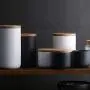 TNKML Ceramic Coffee Canister Airtight With Sealed Bamboo Lid 800Ml Kitchen Food Storage Jar Container For Tea Sugar Coffee Bean Nuts Grain 800Ml