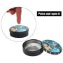 Fuguan Stash Jar Herb Storage Container 25ml Tobacco Box Storage Case Round Tin(H04)