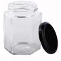 HOMELUNY Pack of 10 Kitchen Food Storage Box Cereal Storage Jars Plastic Glass with Lids Airtight Jars for Candy, Cookie, Rice, Sugar,Flour,Snacks Keeping Food Dry & Fresh 100ML