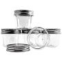Slime Jars With Lids - 4 Ounce Clear Plastic Jars Containers With Screw On Lids - Refillable Round Empty Plastic Slime Storage Containers for Kitchen & Household Storage - BPA Free (10 Pack)