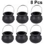 Garneck Halloween Candy Jars, Handheld Candy Buckets, Witch Cauldron Candy Holders for Halloween Party Hanging Props (8 pcs Black) Garneck Halloween Candy Jars, Handheld Candy Buckets, Witch Cauldron Candy Holders for Halloween Party Hanging Props (8 pcs Black)