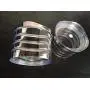 Satisfactory nation Small 2 Piece Food Grade Plastic Multipurpose Jar Containers Wave Design with Chrome Finish Waves Satisfactory nation Small 2 Piece Food Grade Plastic Multipurpose Jar Containers Wave Design with Chrome Finish Waves