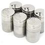 Studyset Seasoning Shaker Rub Container Tins Stainless Steel Rotating Spice Jars for Cooking Barbecue