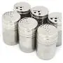 Studyset Seasoning Shaker Rub Container Tins Stainless Steel Rotating Spice Jars for Cooking Barbecue