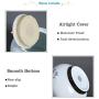 Ceramic Pottery Cereal Containers Canister Cookie Jar with Lids Large, Airtight Food Storage Containers Bins for Kitchen Pantry Organization Flour Rice Candy Bulk, 350mL, 12x10cm