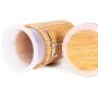 Sealed Food Storage Jar Kitchen Spice Container Cans Nuts Tank Round Lid Tea Grains Bamboo Condiment bottles (Color : S)