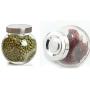 HEHGU Glass Storage Bottles Containers Dispensers Jars for Sugar Honey Scented Tea Food Canisters with Leak-proof Lids, 2 PCS