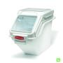 Rubbermaid Commercial Shelf Ingredient Bin with Scoop, 100-Cup Capacity, White, FG9G5700WHT