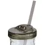 Ball 4-Piece Sip & Straw Lids Set for Wide Mouth Mason Jars | Grey | (2-Lids and 2-Straws)