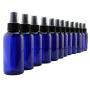 4oz Blue PLASTIC Fine Mist Spray Bottles (12-Pack w/ Black Sprayers); BPA-Free Plastic Spritzer Bottles, Labels Included; PET #1 Plastic Bottles