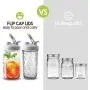 Capsules à bocaux Mason, 2 Pack – Couvercles à Bocal avec Joint Étanché – Pour Bocal à Large Ouverture, Bocal à Ball, Bocal pour Verser le Lemonade, le Café, le Thé, la Confiture, l'Avoine (2 Pack, Gris) Capsules à bocaux Mason, 2 Pack – Couvercles à Bocal avec Joint Étanché – Pour Bocal à Large Ouverture, Bocal à Ball, Bocal pour Verser le Lemonade, le Café, le Thé, la Confiture, l'Avoine (2 Pack, Gris)