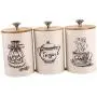 Ensemble de 3 Canisters Vintage, Rétro, pour Cuisine avec Couvercle, pour Stockage de Nourriture, Café, Sucre, Thé, Épices et Plus. Ensemble de 3 Canisters Vintage, Rétro, pour Cuisine avec Couvercle, pour Stockage de Nourriture, Café, Sucre, Thé, Épices et Plus.