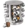 STONELINE 16968 Spice Rack with 12 Glass Bottles Cookware/Stainless Steel Look STONELINE 16968 Spice Rack with 12 Glass Bottles Cookware/Stainless Steel Look