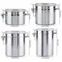 Contenitore en acier inoxydable ENCOCO Hermétique avec Couvercle Transparent pour Stockage de Sucre, Thé, Café, Graines Contenitore en acier inoxydable ENCOCO Hermétique avec Couvercle Transparent pour Stockage de Sucre, Thé, Café, Graines