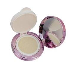 15ML Empty Round Air Cushion Puff Box Cushion Pact Cosmetic Make up Case DIY Dressing Holder BB CC Liquid Cream Foundation Powder Container for Women Lady Girls (Light Purple)