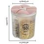 Multi-Grain Storage Box, Transparent Plastic Cereal Storage Containers Divider with Lids & Pour Spout for Dry Food, Flour, Sugar, BPA Free