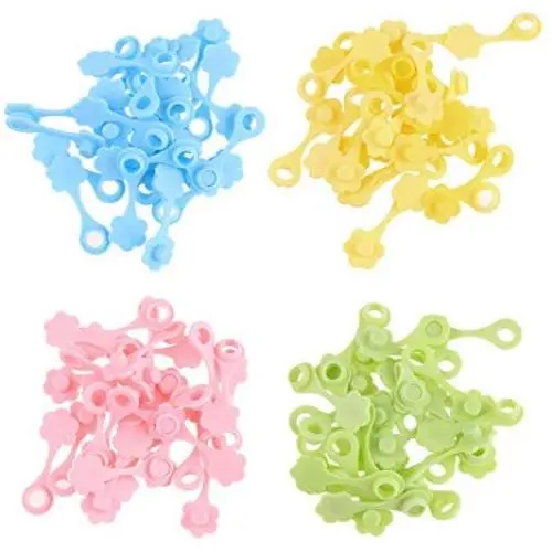CHICTRY Set von 4 Niedliche Glasdeckel Dekoratives Kunststoff Lagerungsglas Stopfen mit Strohlöcher für Regelmäßige Mason Gläser, Konservierungsgläser, Ball Gläser, Getränkagläser, gemischte Farben, 100 Stück