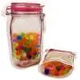 (10 Stück) Aspire Heavy Duty Mason Jar Zipperbeutel, Lebensmittelbehälter, Snack Ziplock Beutel, Wiederverwendbare, luftdichte Lebensmittelbehälter, bruchsichere Lebensmittelbehälter, Frostbeutel - rot / 6 oz