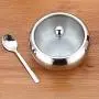 Stainless Steel Spice Jars Cans with Glass Lids for Herb Salt Pepper Spices Spice Tins Condiment Pot Storage Containers,500ml Stainless Steel Spice Jars Cans with Glass Lids for Herb Salt Pepper Spices Spice Tins Condiment Pot Storage Containers,500ml