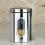 Stainless Steel Sealed Can Cereal Canister Storage Tank Kitchen Tool For Coffee Beans Tea Grains,As Shown