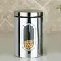 Stainless Steel Sealed Can Cereal Canister Storage Tank Kitchen Tool For Coffee Beans Tea Grains,As Shown