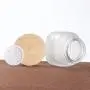 2 Pièces Flacons en Verre Froissé de 50g / 50ml pour Cosmétiques, Pots de Remplissage avec Couvercles en Bois Grainé Plastique et Ronces. 2 Pièces Flacons en Verre Froissé de 50g / 50ml pour Cosmétiques, Pots de Remplissage avec Couvercles en Bois Grainé Plastique et Ronces.