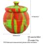 Rasta Honey Jar with Dipper and Lid Cover for Home Kitchen Silicone Storage Pot by X-Value