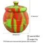 Rasta Honey Jar with Dipper and Lid Cover for Home Kitchen Silicone Storage Pot by X-Value Rasta Honey Jar with Dipper and Lid Cover for Home Kitchen Silicone Storage Pot by X-Value