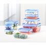 Boîtes de Rangement Alimentaire Tefal Master Seal Fresh, Rectangulaires, Transparents/Bleues, 0,25 Litre Boîtes de Rangement Alimentaire Tefal Master Seal Fresh, Rectangulaires, Transparents/Bleues, 0,25 Litre