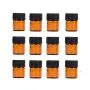 12 Pièces Mini Flacons Essentiels Remplissables en Verre Ambre avec Bouchon Réducteur et Bouchon Noir (1ML) 12 Pièces Mini Flacons Essentiels Remplissables en Verre Ambre avec Bouchon Réducteur et Bouchon Noir (1ML)