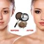 Eyebrow Powder Dark Brown - Natural Fill-in Eyebrow Makeup - Brow Powder Water Resistant Includes Small Brush