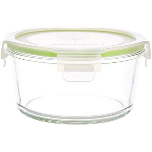 Kinetic GoGreen Glassworks 20oz Round Oven Safe Glass Food Storage Airtight and Watertight Lid BPA Free?Oven,Dishwasher,Freezer,And Microwave Safe 20oz 1 Glass Contatiner and 1 Plastic Lid 54004