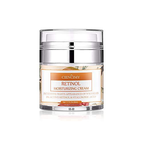 Ciencimy Retinol Moisturizer Cream for Face& Eye with Retinol, Hyaluronic Acid, Organic Aloe, Vitamin E and Green Tea,Jojoba Oil & Vitamin E, 1.7 Ounces