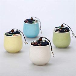 Food Storage Tanks Ceramic Jars Tea Cans Ceramic Kitchen Storage Jars Can Hold Spices, Candles, Candies (2Pcs) 6.58Cm