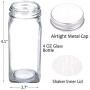 SWOMMOLY 24 Glass Spice Jars with 801 Spice Labels, Chalk Marker and Funnel Complete Set. 24 Square Glass Jars 4OZ, Airtight Cap, Pour/sift Shaker Lid