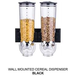 Kitchen Sealed Cereal Dry Food Storage Cans Boxes Household Snacks Melon Seeds Nuts Candy Dispenser (Color : Double cup black)