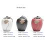 DayCount Retro Coarse Pottery Tea Caddy Cork Tea Storage Chinese Kung Fu Tea Sets Ceramic Sealed Jar Coffee Storage Containers for Kitchen (Green)