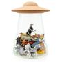 Suck UK SK STOREUFO1 UFO Food Containers with Lids | Cookie Jar | Glass Pantry Storage, One Size,