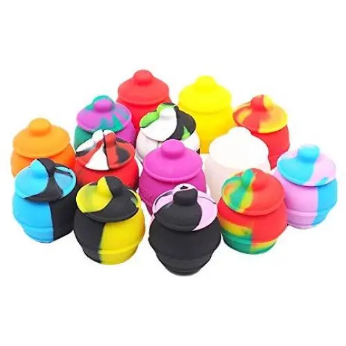HSU 25 Pièces Pots en Silicone 35ml pour Miel, Contenant Antiadhésifs pour Huile, Bocal Multi-Couleurs Aléatoire HSU 25 Pièces Pots en Silicone 35ml pour Miel, Contenant Antiadhésifs pour Huile, Bocal Multi-Couleurs Aléatoire