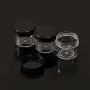 Aenoyo 50PCS Plastic Cosmetic Sample Empty Container, Tiny Makeup Sample Container, Cosmetic Jars, Makeup Plastic Jars for Travel, Sample, Small Crafts Storage (20g, Black)