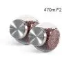 Portable Design Seasoning Bottle Home Kitchen, Stainless Steel Glass Transparent Seasoning Jar Glass Kitchen Storage Accessories Sealed Food/Spice/Pepper/Salt Storage Tank Kitchen Supplies
