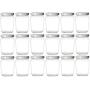 Nakpunar 18 pcs 6 oz Honey Pot Glass Jars with White Lids - MADE IN USA - Globe, Spherical (6 oz - Honey Pot, White)